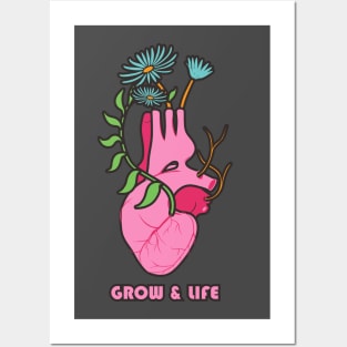 Grow and life Posters and Art